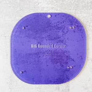 5 - 5.5 - 6 - 6.5 Inch BIG Rounded Corners  - Frosted Violet -  Acrylic Template