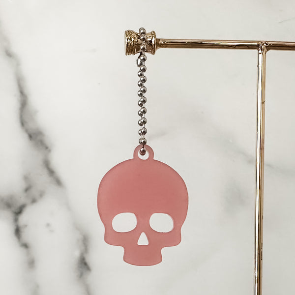 Skull - Frosted Watermelon - Hanging Charm - Sold Individually