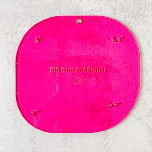 5 - 5.5 - 6 - 6.5 Inch BIG Rounded Corners  - Magenta -  Acrylic Template