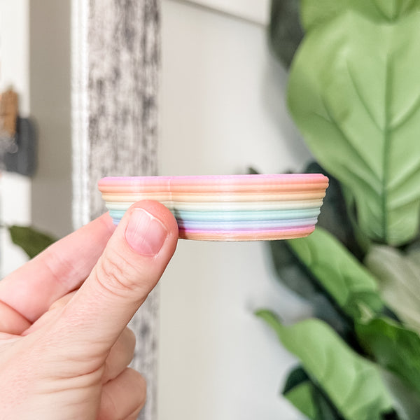 Itty Bitty Mouse Craft Bowl - Pastel Rainbow - Pink