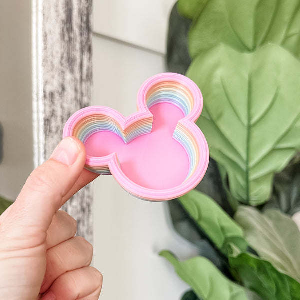 Itty Bitty Mouse Craft Bowl - Pastel Rainbow - Pink