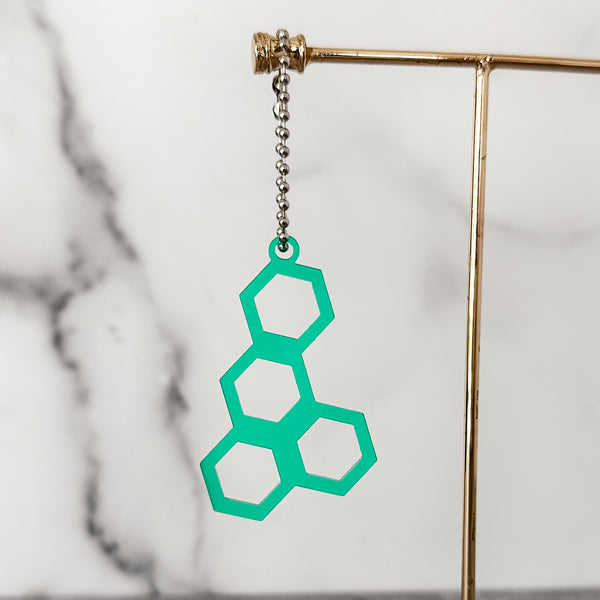 Honeycomb - Mint - Hanging Charm - Sold Individually