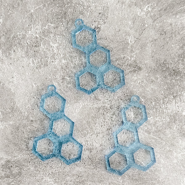 Honeycomb - Ocean - Hanging Charm - Sold Individually