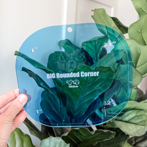 5 - 5.5 - 6 - 6.5 Inch BIG Rounded Corners  - Blue -  Acrylic Template