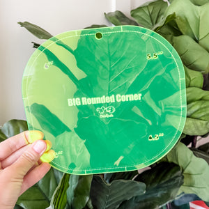 5 - 5.5 - 6 - 6.5 Inch BIG Rounded Corners  - Neon Green -  Acrylic Template