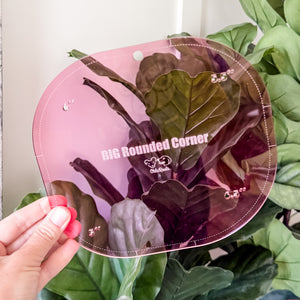 5 - 5.5 - 6 - 6.5 Inch BIG Rounded Corners  - Pink -  Acrylic Template