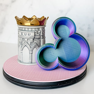 Tiered Large Mouse Shaped Craft Bowl - Purple Chrome