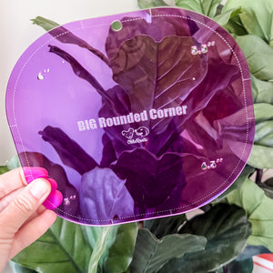 5 - 5.5 - 6 - 6.5 Inch BIG Rounded Corners  - Purple -  Acrylic Template