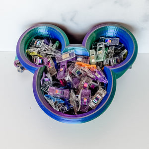 Tiered Large Mouse Shaped Craft Bowl - Purple Chrome