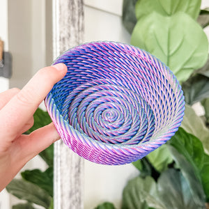 Medium Rope Craft Bowl - Purple Chrome