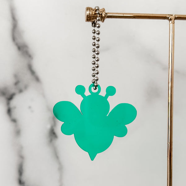 Solid Bee - Mint - Hanging Charm - Sold Individually