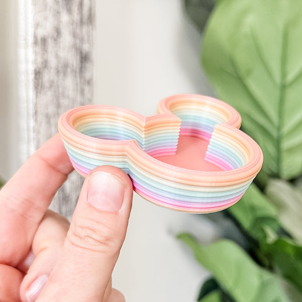 Itty Bitty Mouse Craft Bowl - Pastel Rainbow - Peach