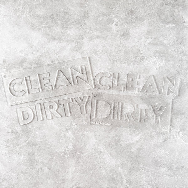 Clean + Dirty for Wet/Dry Bag - CutOuts - Frost - An Applique Template