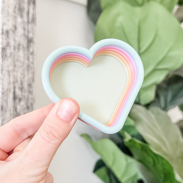 Itty Bitty Heart Craft Bowl - Pastel Rainbow - Mint