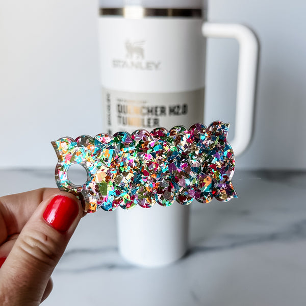 Crushed Rainbow Foil - Blank - Stanly 40oz Acrylic Topper