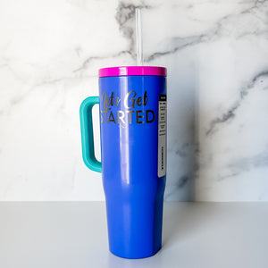 Let's Get Started - Windbreaker - Corkcicle 40oz Cruiser With Plastic Straw