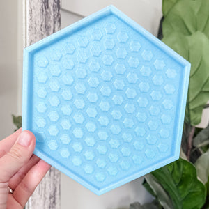 Hexagon Craft Tray - Honeycomb Base with Grips - Ocean Blue