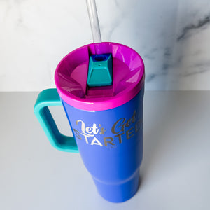 Let's Get Started - Windbreaker - Corkcicle 40oz Cruiser With Plastic Straw