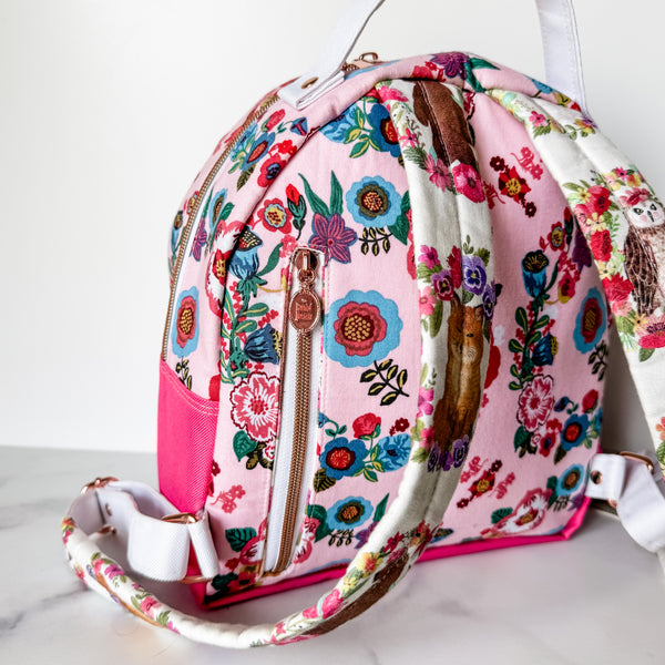 As Seen On OklaRoots - Pink Floral Mini Backpack