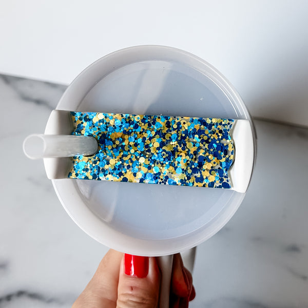 Full Blue and Gold Dots - Blank - Stanly 40oz Acrylic Topper