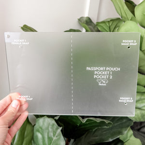 Passport Pouch Wristlet  - Set of 2 - Frosted - Acrylic Template