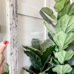 Bubble Zipper Accent Template - Soda - 3 Sizes Available