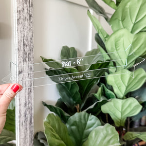 Star Zipper Accent Template - Soda - 3 Sizes Available