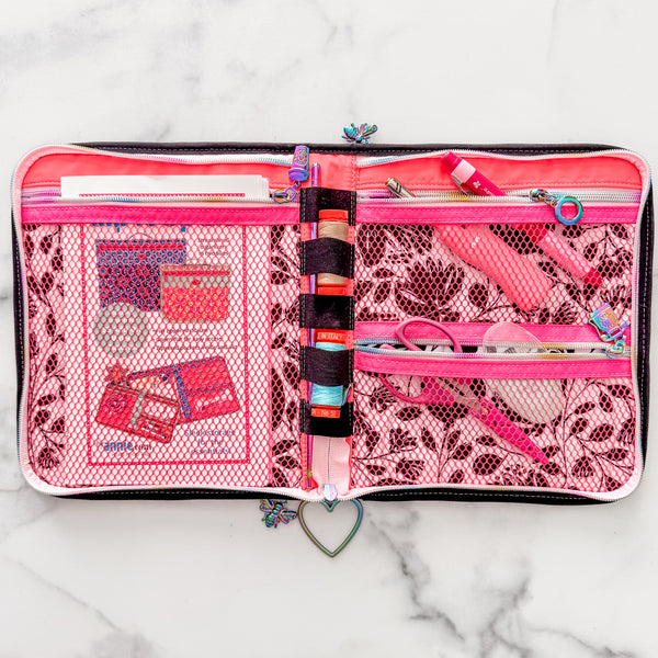 As Seen On OklaRoots! Zip It Up 2.0 - Small Black and White Floral