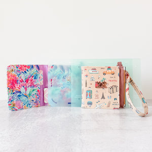 Passport Pouch Wristlet  - Set of 2 - Frosted Seafoam - Acrylic Template