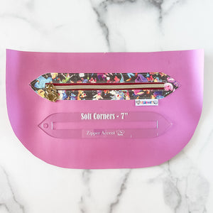 Soft Corners Zipper Accent Template - Soda - 3 Sizes Available