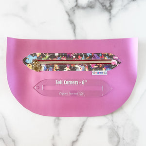 Soft Corners Zipper Accent Template - Soda - 3 Sizes Available