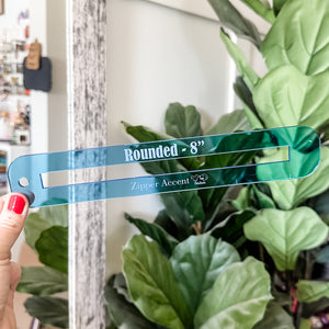 Rounded Zipper Accent Template - Blue - 3 Sizes Available