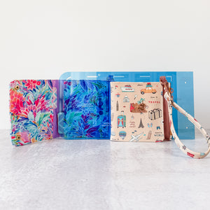 Passport Pouch Wristlet  - Set of 2 - Blue - Acrylic Template