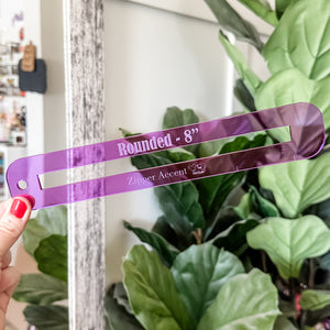 Rounded Zipper Accent Template - Purple - 3 Sizes Available