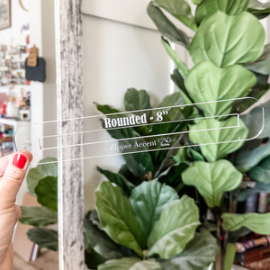 Rounded Zipper Accent Template - Clear - 3 Sizes Available