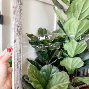 Chat Zipper Accent Template - Clear - 3 Sizes Available