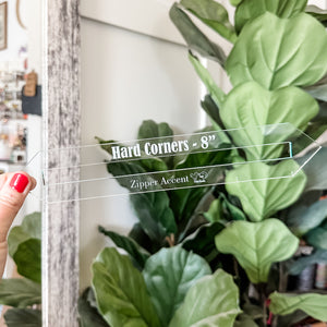 Hard Corners Zipper Accent Template - Soda - 3 Sizes Available