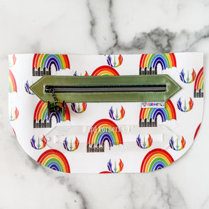 Hard Corners Zipper Accent Template - Clear - 3 Sizes Available