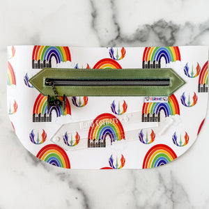 Hard Corners Zipper Accent Template - Clear - 3 Sizes Available