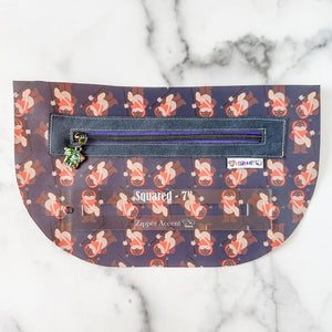 Square Zipper Accent Template - Clear - 3 Sizes Available