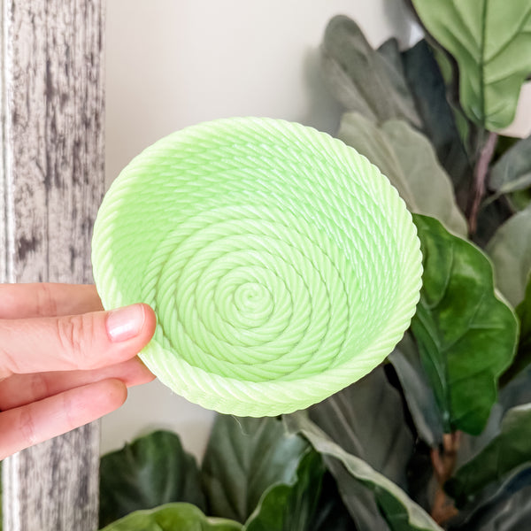 Medium Rope Craft Bowl - Lime