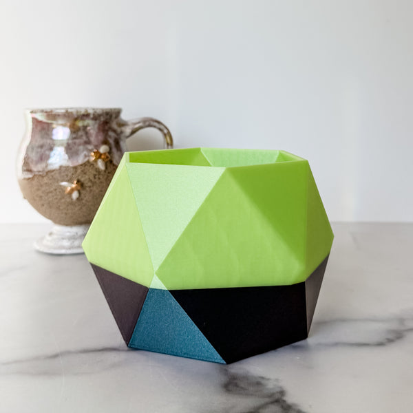 Large Jewel Craft Bowl - Lime and Dark Magic
