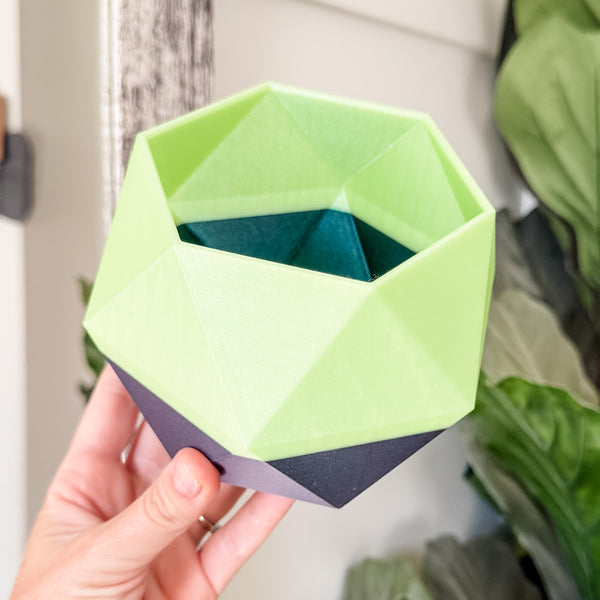 Large Jewel Craft Bowl - Lime and Dark Magic