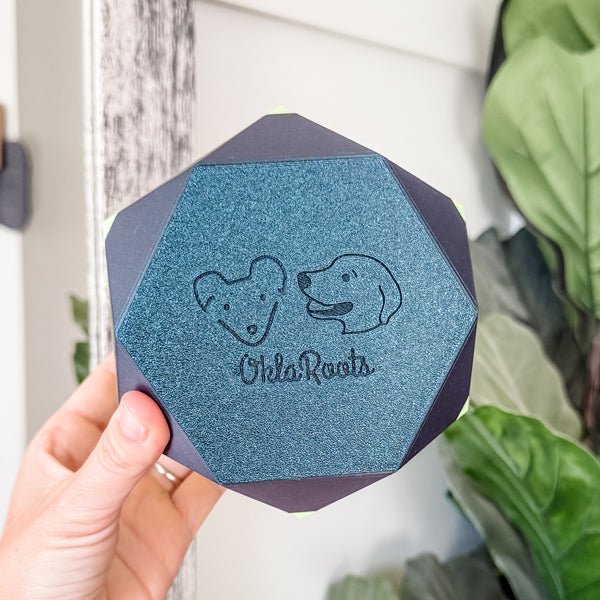 Large Jewel Craft Bowl - Lime and Dark Magic