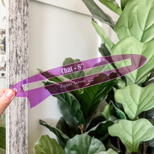 Chat Zipper Accent Template - Purple - 3 Sizes Available