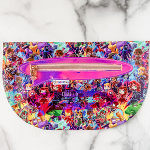 Chat Zipper Accent Template - Purple - 3 Sizes Available