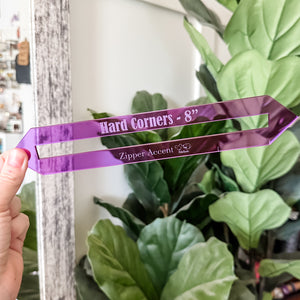 Hard Corners Zipper Accent Template - Purple - 3 Sizes Available