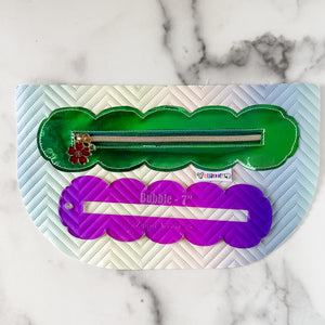 Bubble Zipper Accent Template - Purple - 3 Sizes Available