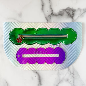 Bubble Zipper Accent Template - Purple - 3 Sizes Available