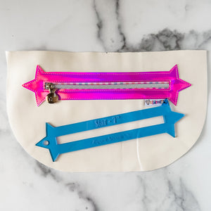 Star Zipper Accent Template - Blue - 3 Sizes Available